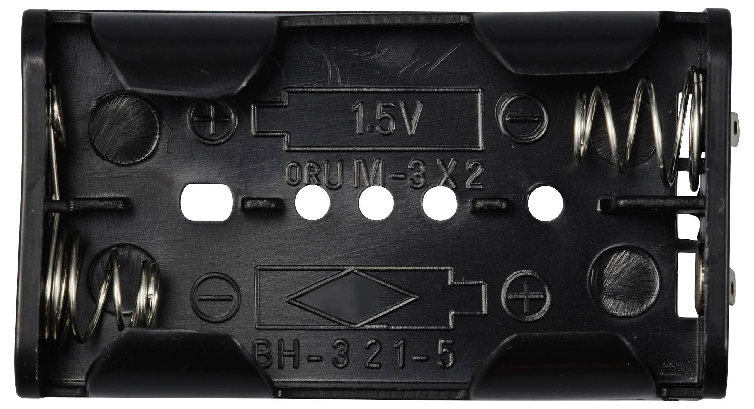 TRU COMPONENTS TC-13220524 Batteriehalter 2x Mignon (AA) Lötanschluss (L x B x H) 60 x 33 x 15mm