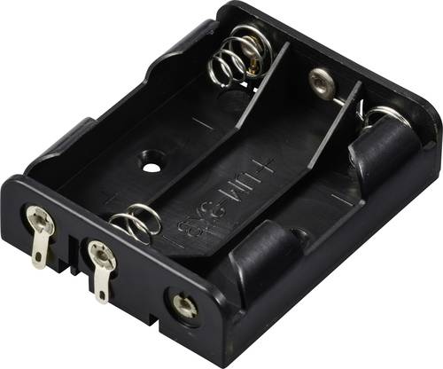 TRU COMPONENTS TC-13220532 Batteriehalter 3x Mignon (AA) Lötanschluss (L x B x H) 60 x 48 x 16 mm