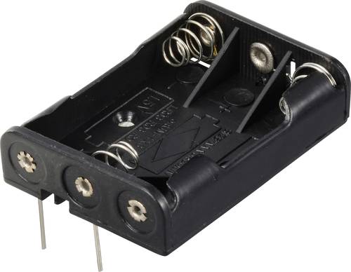 TRU COMPONENTS TC-13220580 Battery tray 3x AAA Pin contact 52x37x13mm