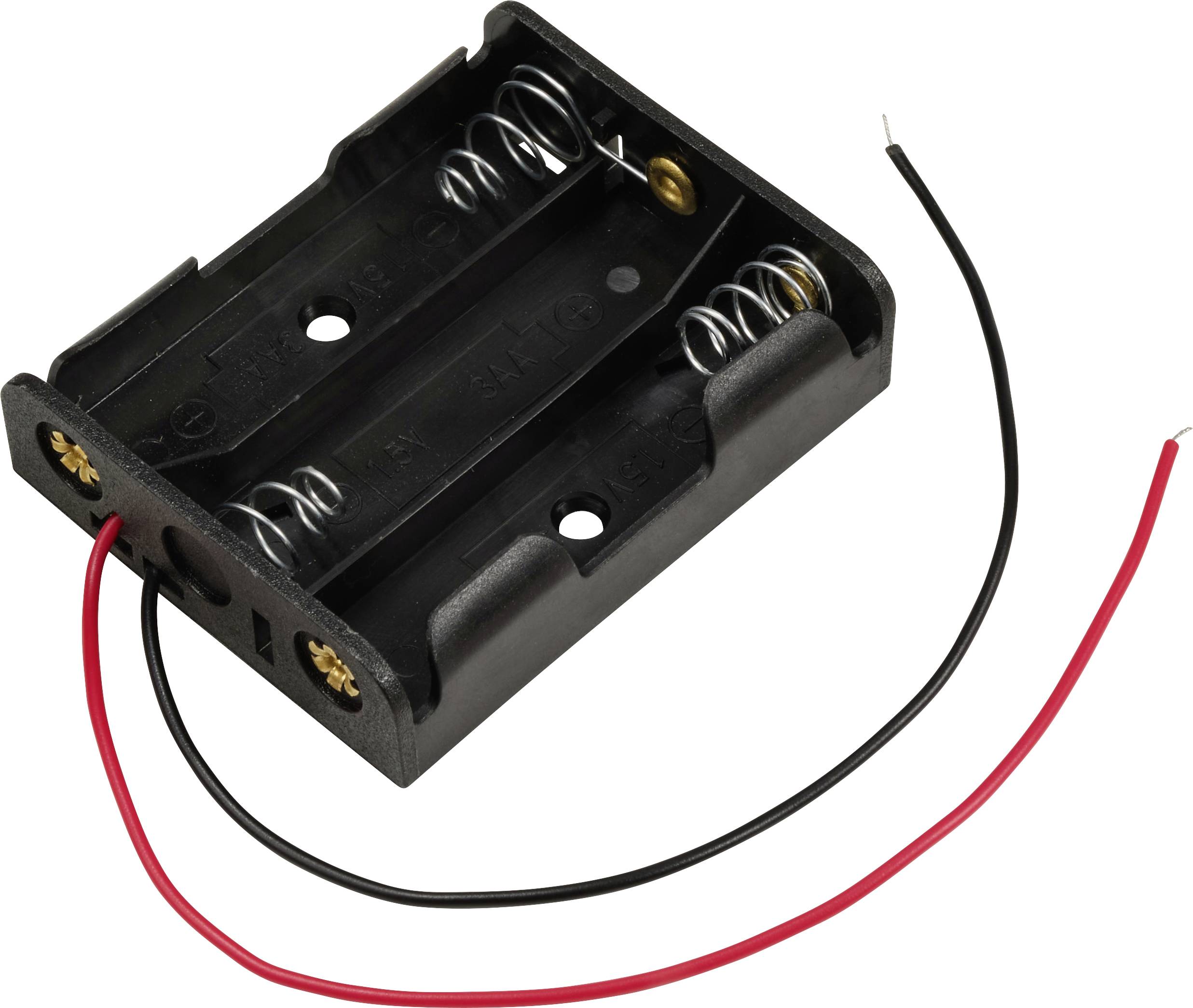 TRU COMPONENTS TC-13220624 Batteriehalter 3x Mignon (AA) Kabel (L x B x H) 57.8 x 46.5 x 15mm