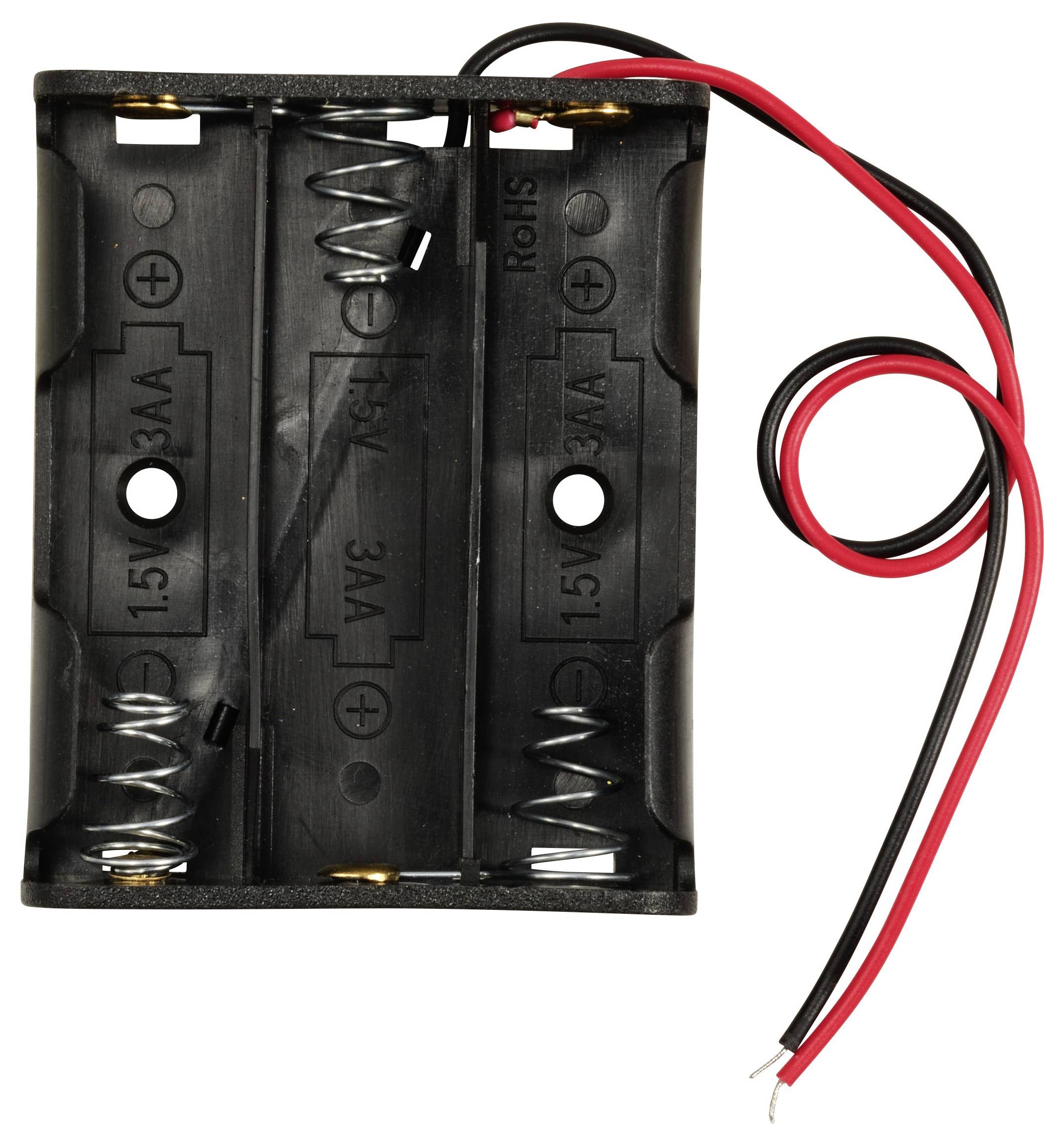 TRU COMPONENTS TC-13220624 Batteriehalter 3x Mignon (AA) Kabel (L x B x H) 57.8 x 46.5 x 15mm