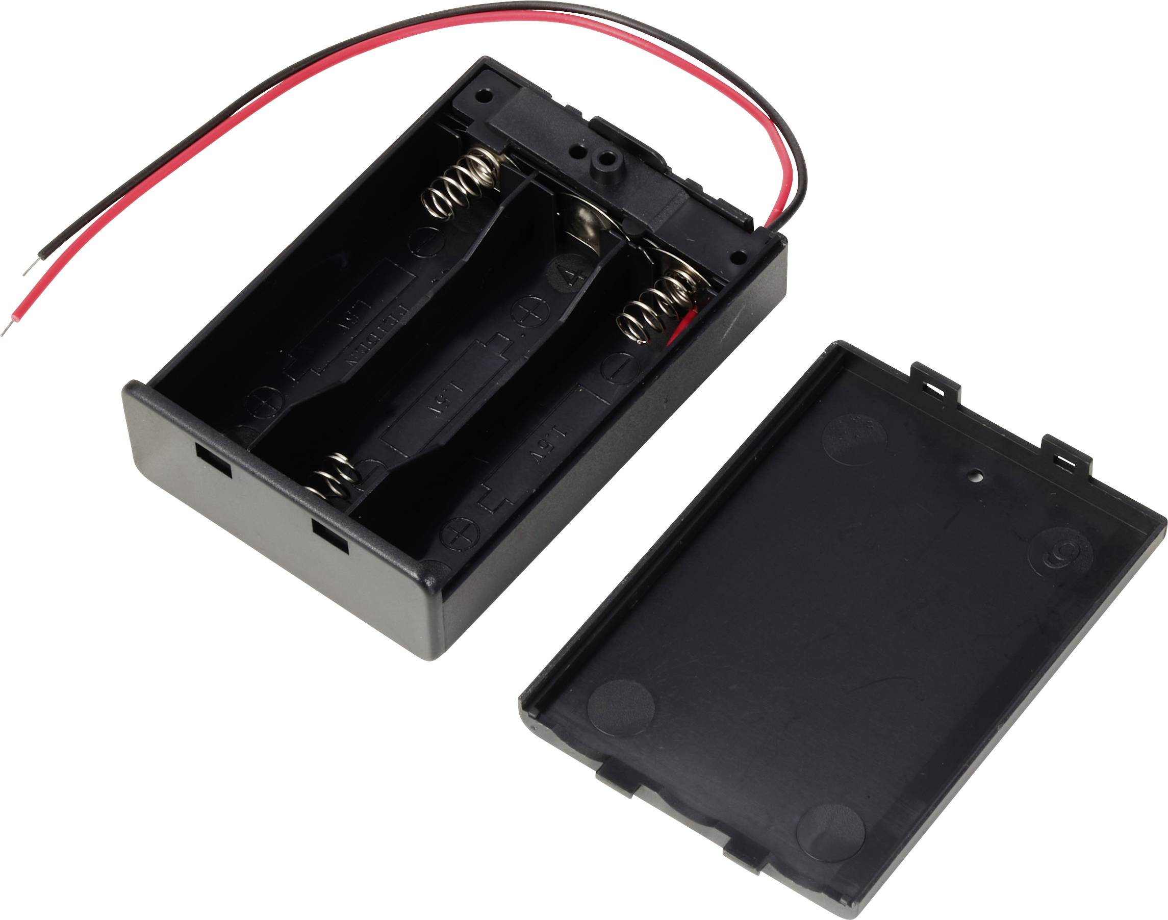 TRU COMPONENTS TC-13220628 Batteriehalter 3x Mignon (AA) Kabel (L x B x H) 70 x 49 x 19mm