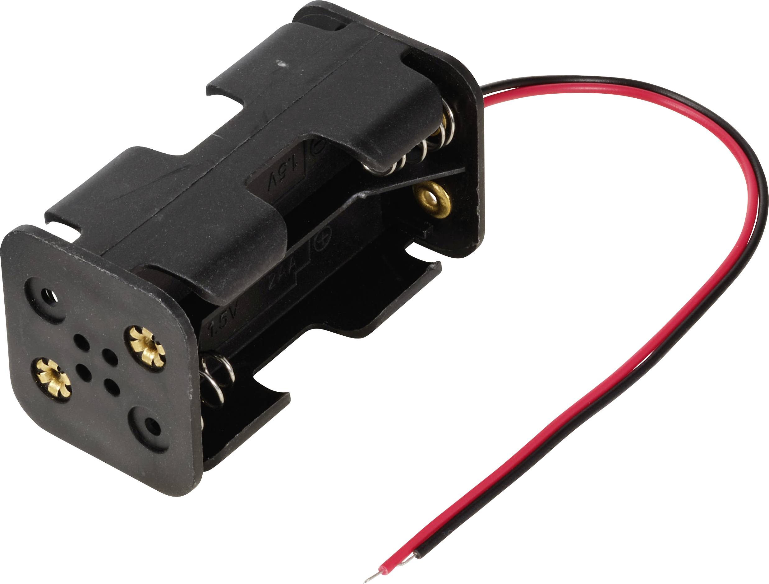 TRU COMPONENTS TC-13220636 Batteriehalter 4x Mignon (AA) Kabel (L x B x H) 57 x 31 x 29.5 mm