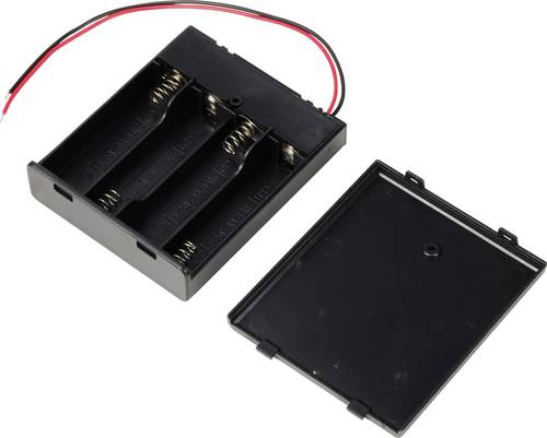 TRU COMPONENTS TC-13220640 Battery tray 4x AA Cable LxWxH 70x64.8x...