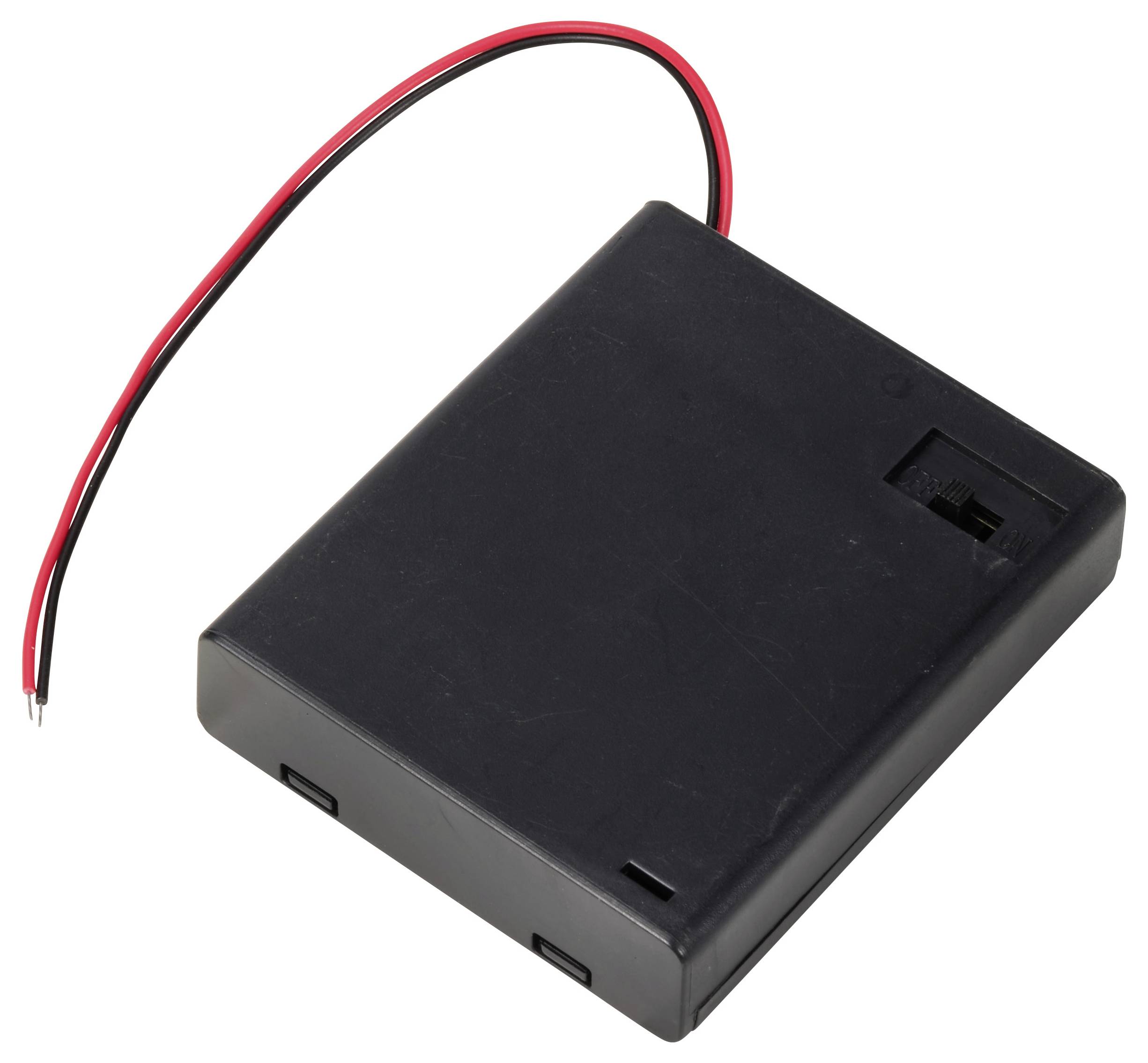 TRU COMPONENTS TC-13220640 Batteriehalter 4x Mignon (AA) Kabel (L x B x H) 70 x 64.8 x 19mm