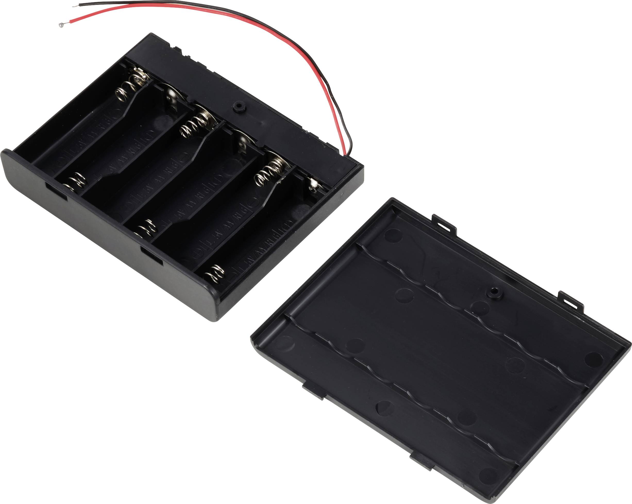 TRU COMPONENTS TC-13220644 Batteriehalter 6x Mignon (AA) Kabel (L x B x H) 95 x 74 x 19mm