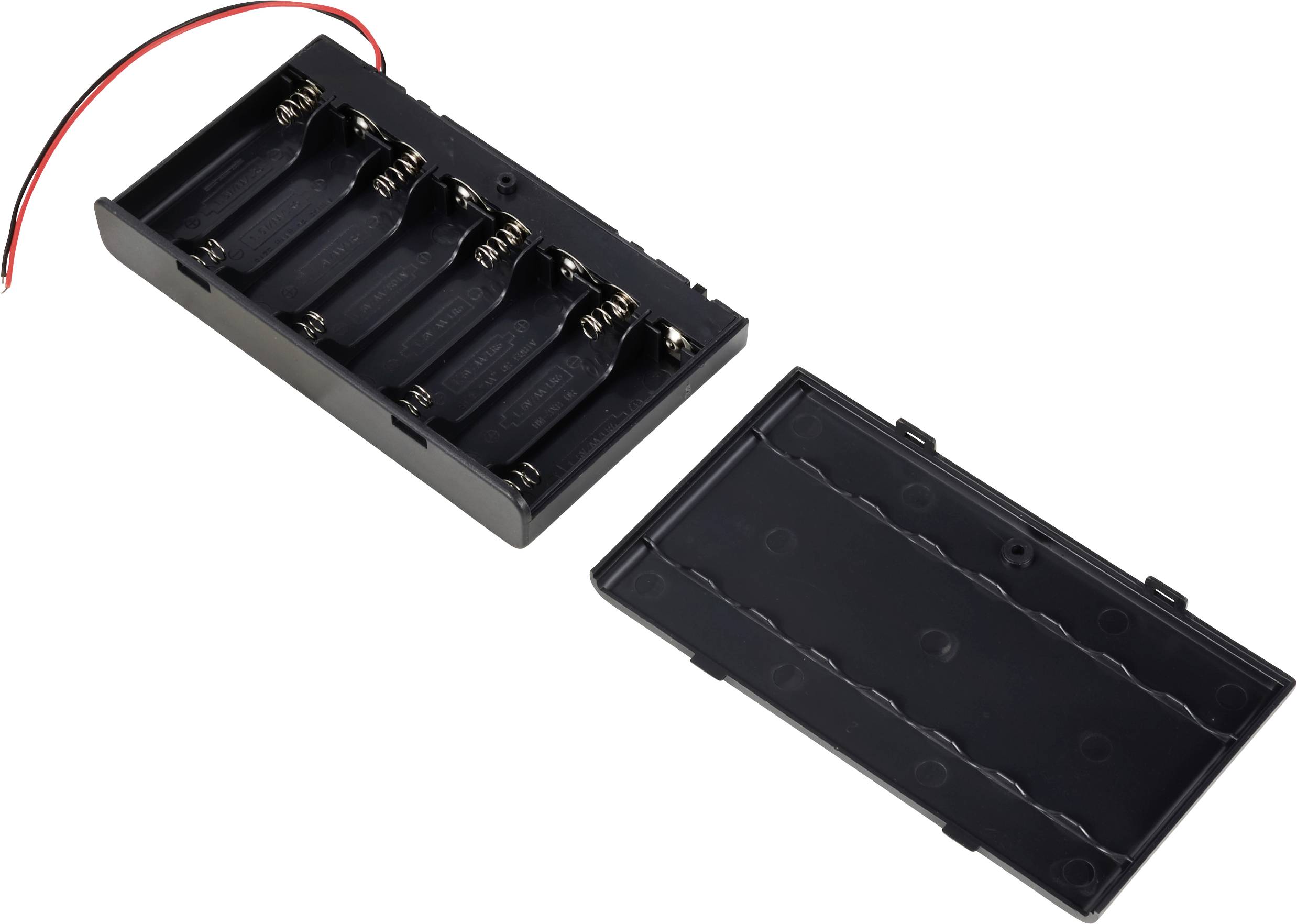 TRU COMPONENTS TC-13220648 Batteriehalter 8x Mignon (AA) Kabel (L x B x H) 127 x 71 x 19mm