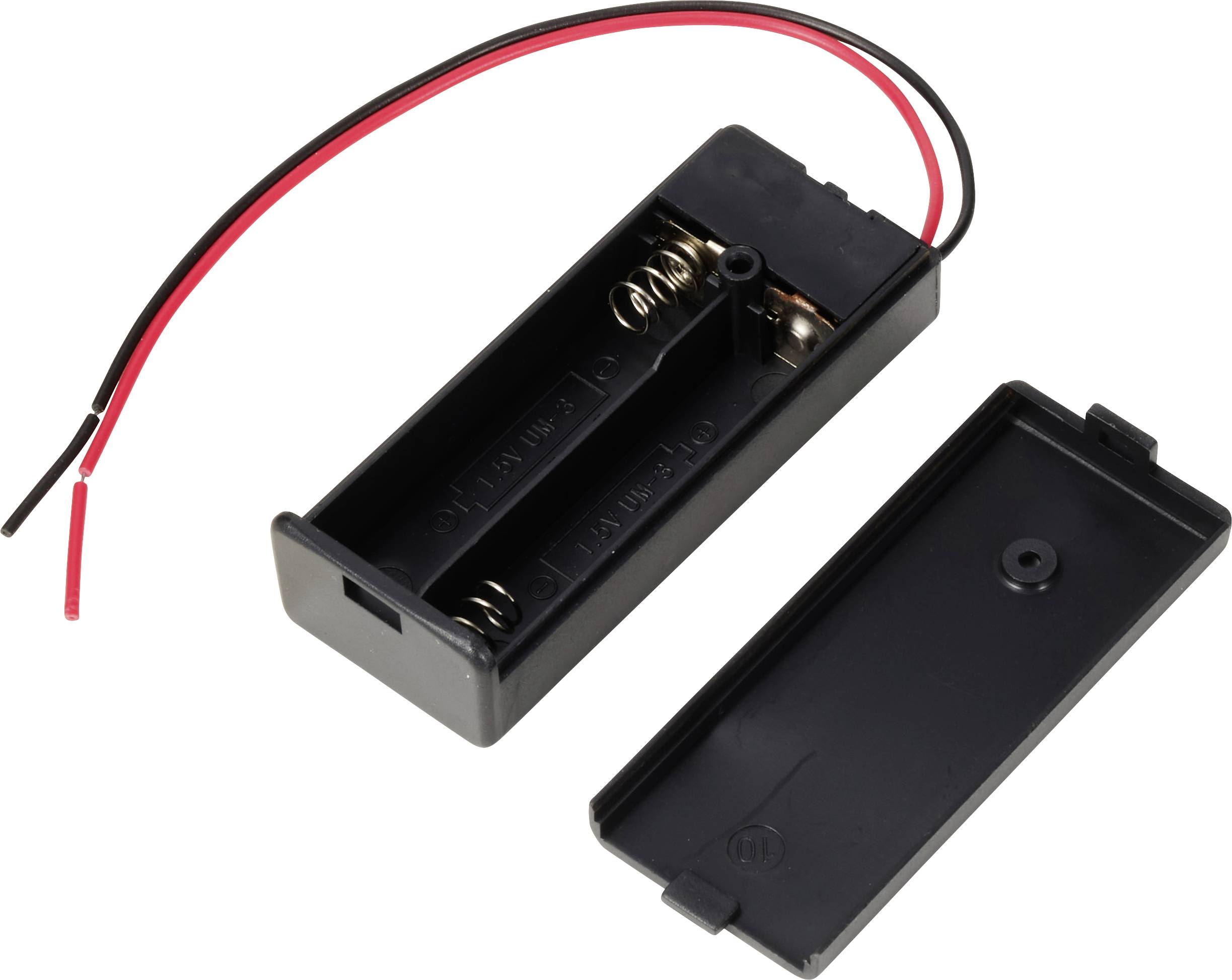 TRU COMPONENTS TC-13220664 Batteriehalter 2x Micro (AAA) Kabel (L x B x H) 64 x 26 x 18mm