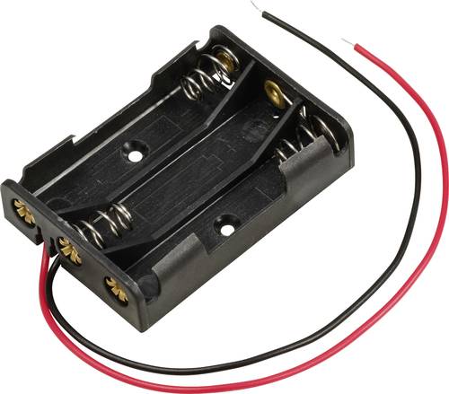 TRU COMPONENTS TC-13220668 Battery tray 3x AAA with cable L51 W35 ...
