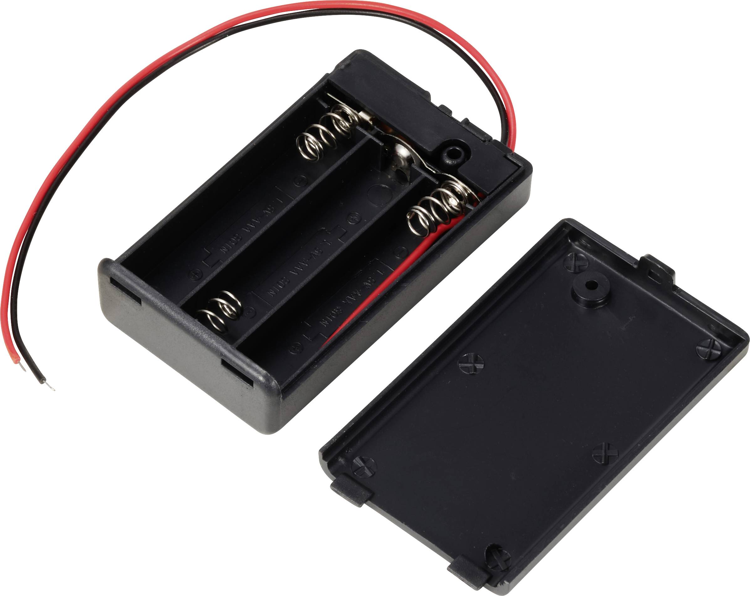 TRU COMPONENTS TC-13220672 Batteriehalter 3x Micro (AAA) Kabel (L x B x H) 63 x 37 x 17 mm