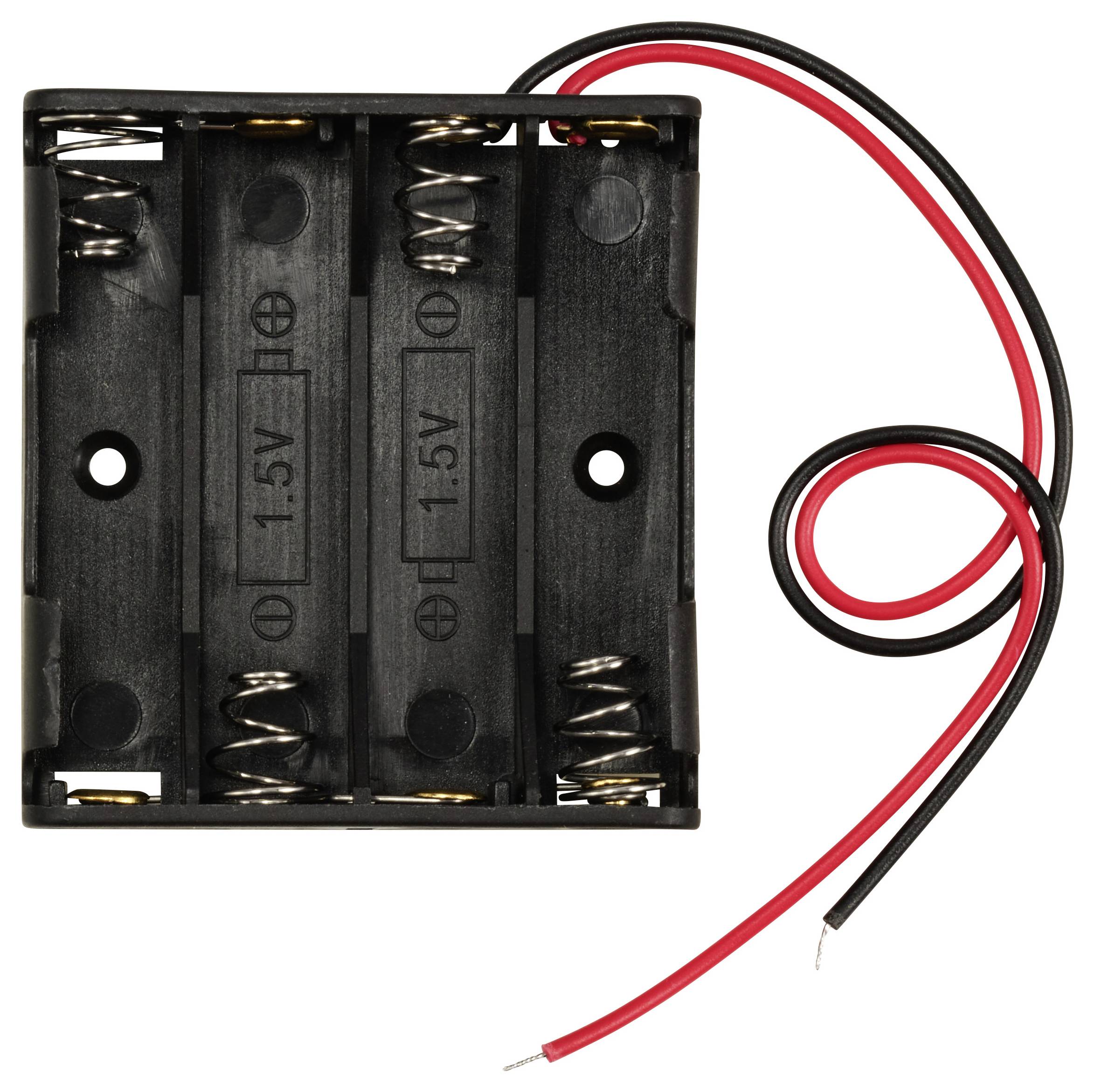 TRU COMPONENTS TC-13220676 Batteriehalter 4x Micro (AAA) Kabel (L x B x H) 51 x 47 x 12mm