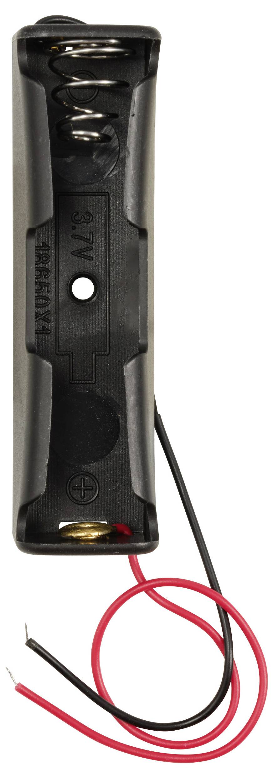 TRU COMPONENTS TC-13220688 Batteriehalter 1x 18650 Kabel (L x B x H) 76 x 21 x 18mm