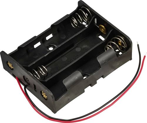 TRU COMPONENTS TC-13220708 Batteriehalter 3x 18650 Kabel (L x B x H) 76 x 59 x 21 mm