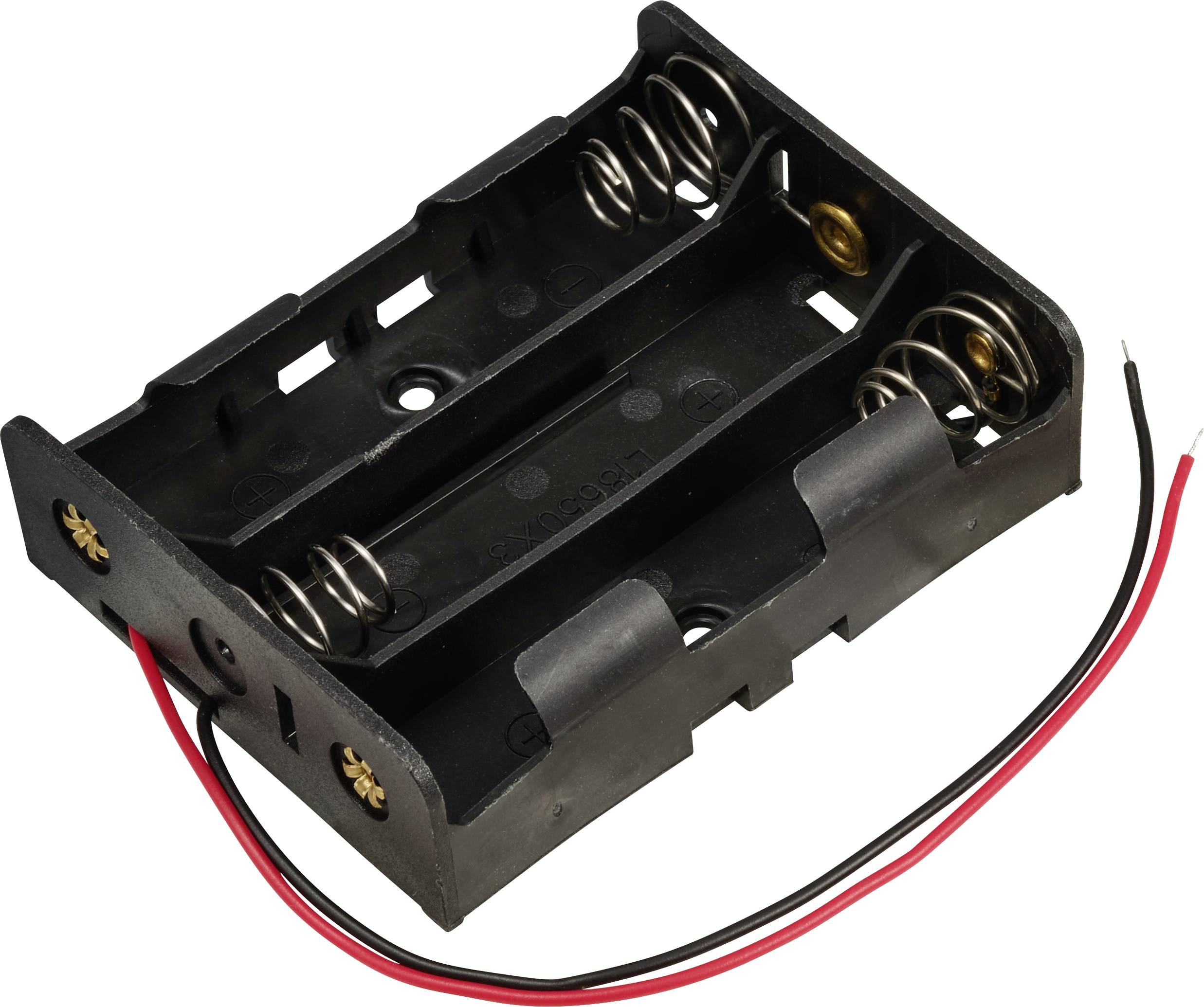 TRU COMPONENTS TC-13220708 Batteriehalter 3x 18650 Kabel (L x B x H) 76 x 59 x 21 mm