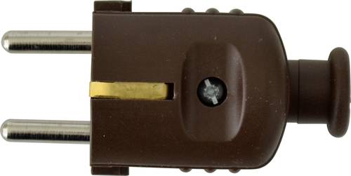 N & L 18487 Schutzkontaktstecker Kunststoff 230 V Braun