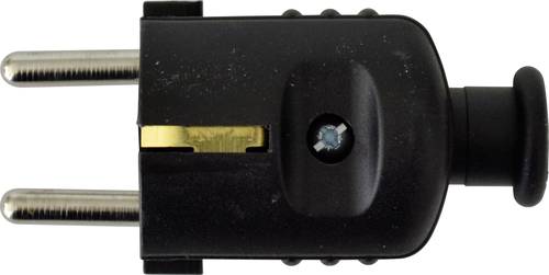N & L 18490 Schutzkontaktstecker Kunststoff 230 V Schwarz