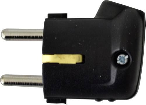 N & L 10944 Schutzkontakt-Winkelstecker Kunststoff 230 V Schwarz