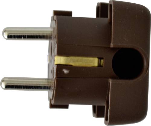 N & L 17220 Schutzkontakt-Flachstecker Kunststoff 230 V Braun