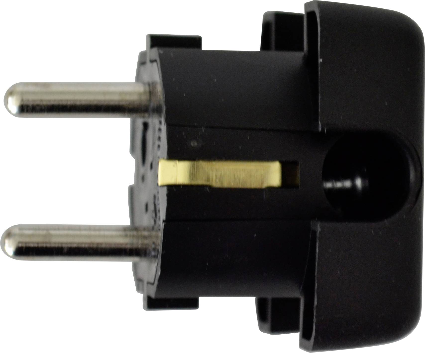 N & L 17839 Schutzkontakt-Flachstecker Kunststoff 230V Schwarz