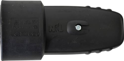N & L 11390 Schutzkontaktkupplung Gummi 230 V Schwarz IP20
