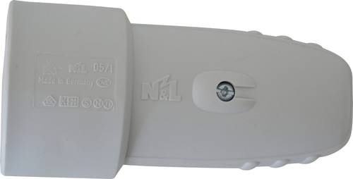 N & L 26718 Schutzkontaktkupplung Gummi 230 V Grau IP20