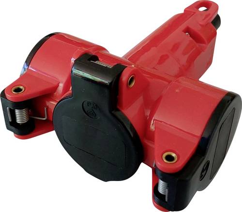 N & L 10191 3fach-Kupplung Thermoplast 230 V Rot IP20