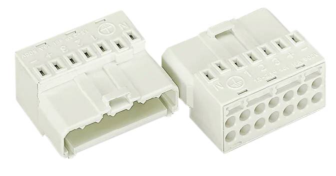 Mlight Wago-Verbindungsbuchse 7 polig 81-1003 Zwischenverbinder Weiß