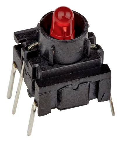 MEC 3FTH980 Multi3F Series Schalter 24 V 50 mA tastend Rot (L x B x H) 10 x 10 x 10.40 mm IP67