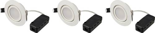 Sygonix SY-6610778 LED-Einbauleuchte 3er Set EEK: F (A - G) LED 5.5 W Weiß
