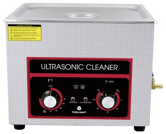 TOOLCRAFT USC-1500 Ultraschallreiniger Bürobedarf, Schmuck, Werkstatt 360W 15l mit Heizung, mit Reinigungskorb