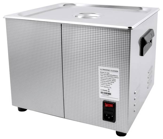 TOOLCRAFT USC-1500 Ultraschallreiniger Bürobedarf, Schmuck, Werkstatt 360W 15l mit Heizung, mit Reinigungskorb