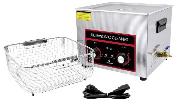 TOOLCRAFT USC-1500 Ultraschallreiniger Bürobedarf, Schmuck, Werkstatt 360W 15l mit Heizung, mit Reinigungskorb