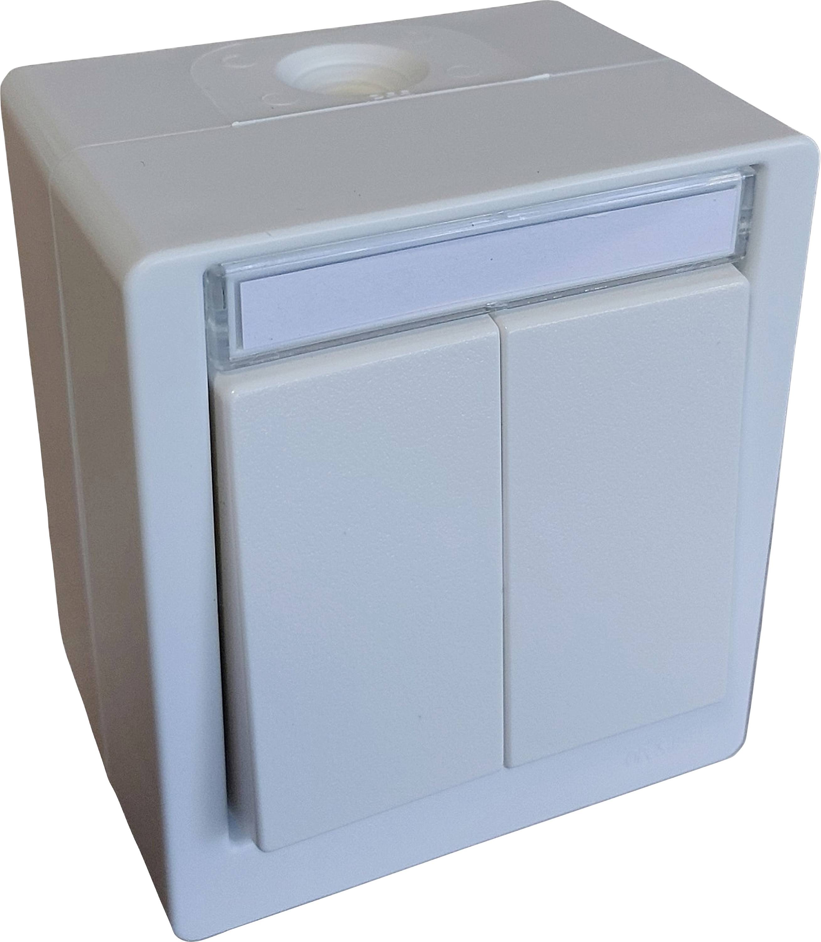 N & L 27712 Serienschalter Komplett Aufputz Weiß 1 St.