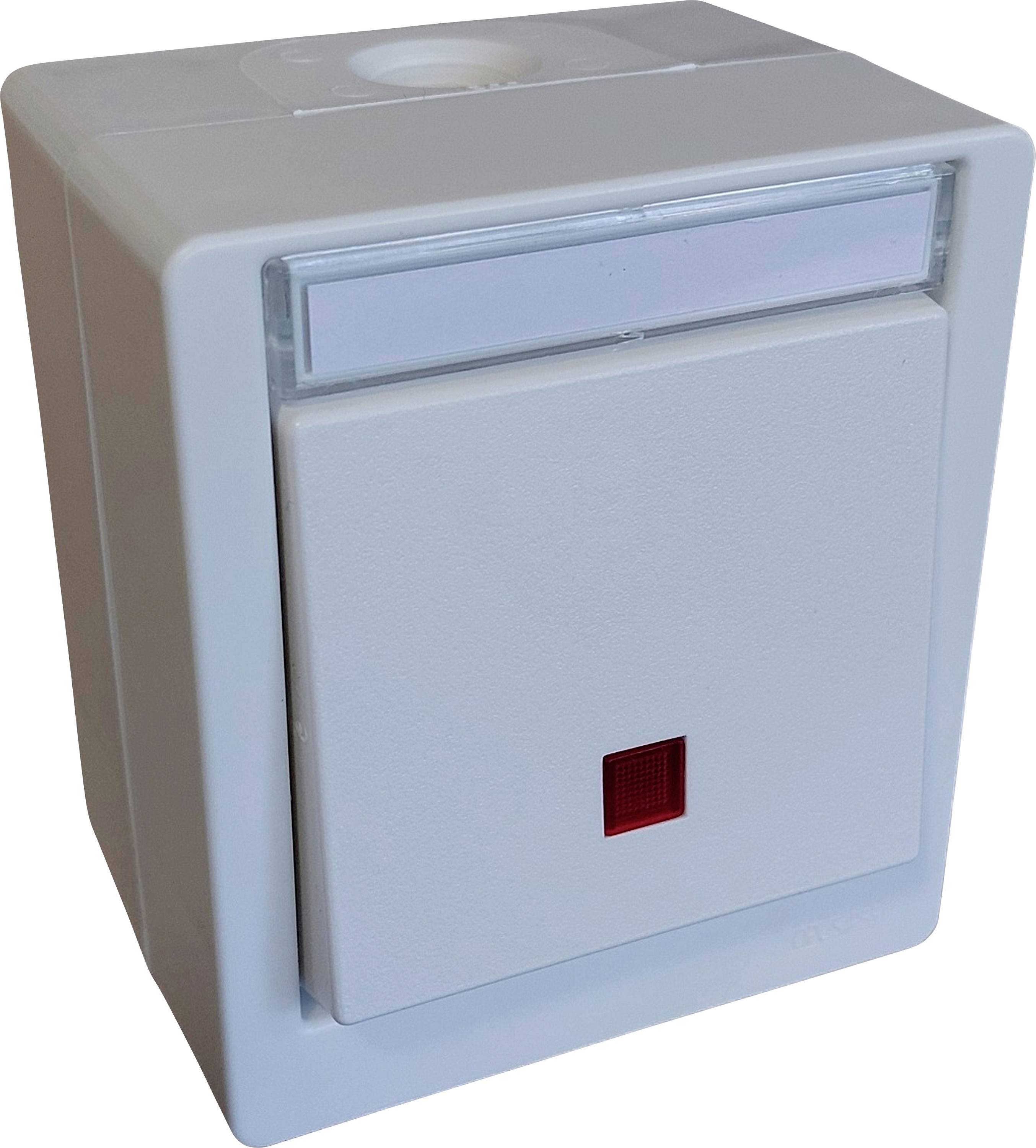 N & L 27715 Kontrollschalter Komplett Aufputz Weiß