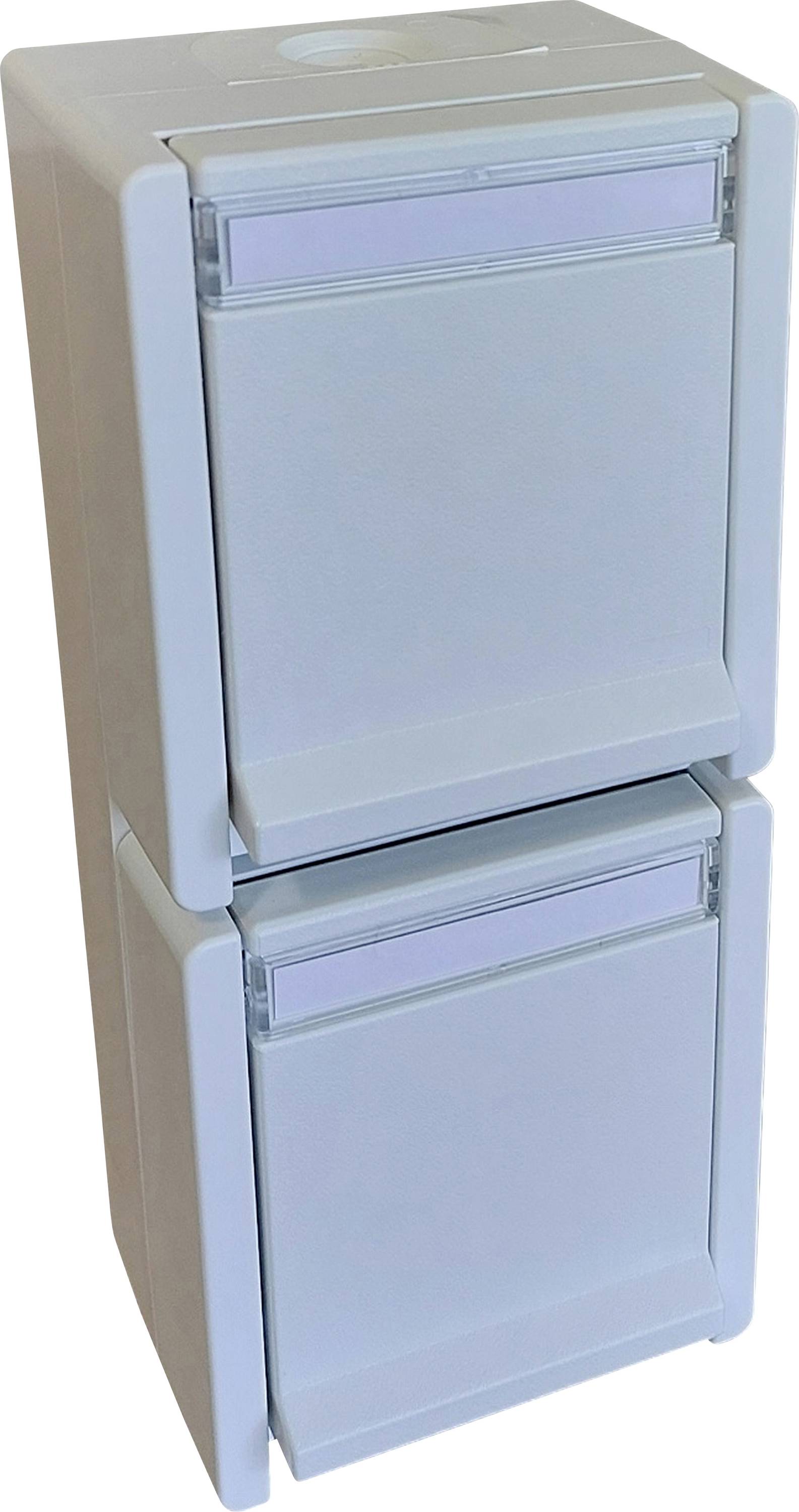 N & L 27753 Doppelsteckdose Komplett Aufputz Weiß 1 St.