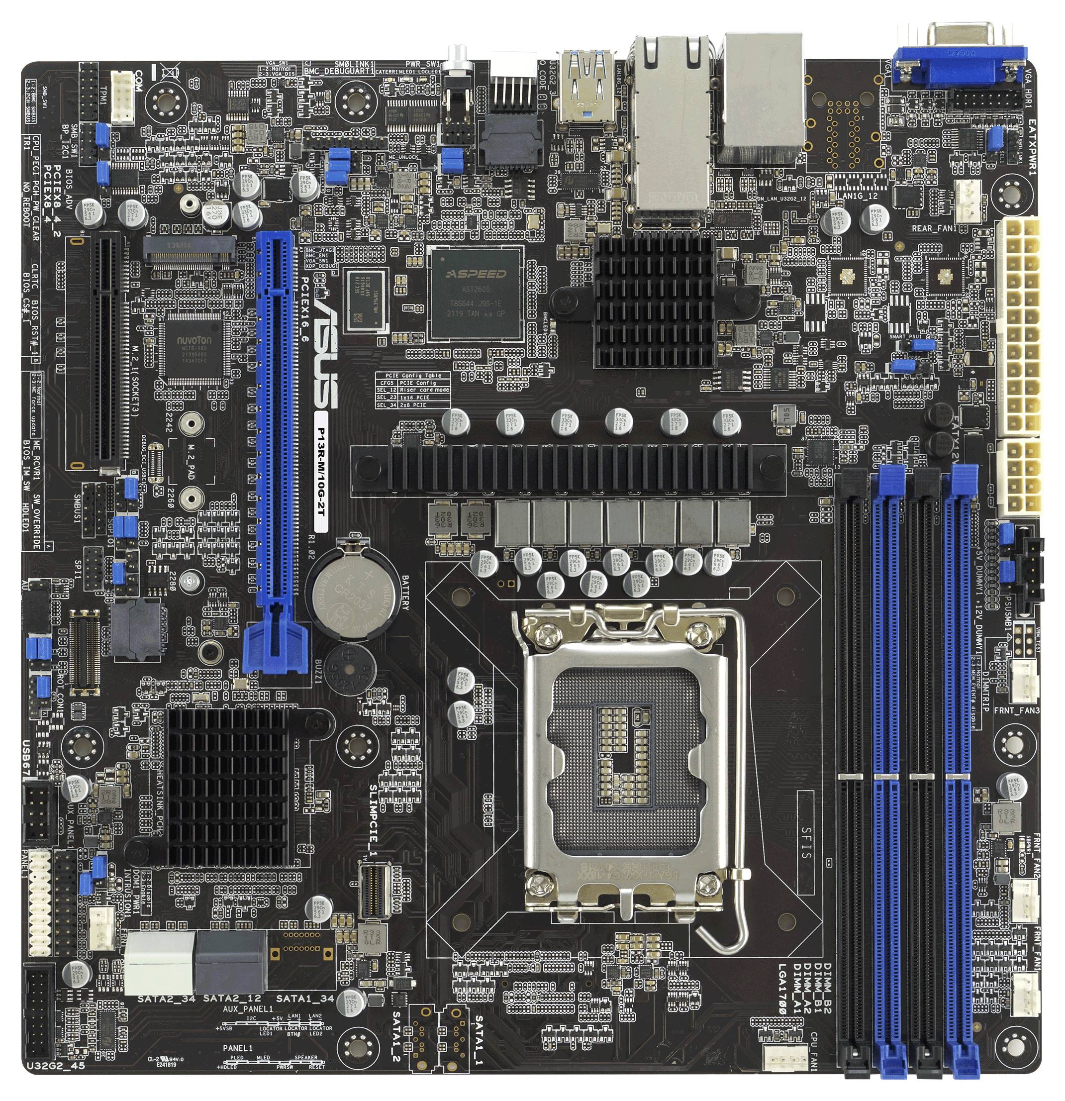 Asus P13R-M/10G-2T Mainboard Sockel (PC) Intel® LGA 1700 Formfaktor (Details) Micro-ATX