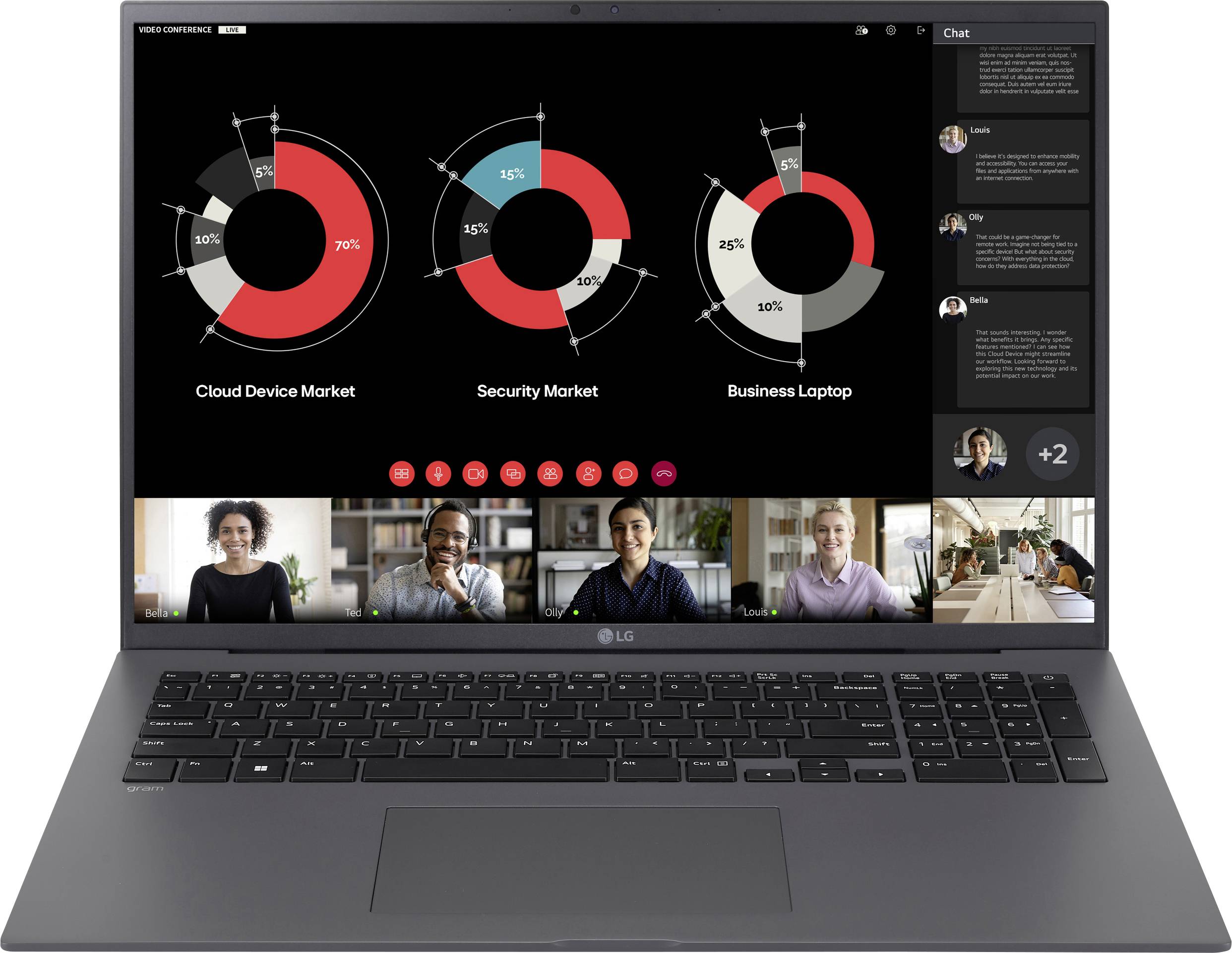 LG Electronics Notebook Thin Client 17ZT90R 43.2 cm (17 Zoll) Intel® Core™ i3 i3-1315U 8 GB RAM 256 GB SSD Grau 17ZT90R-G.AX34G