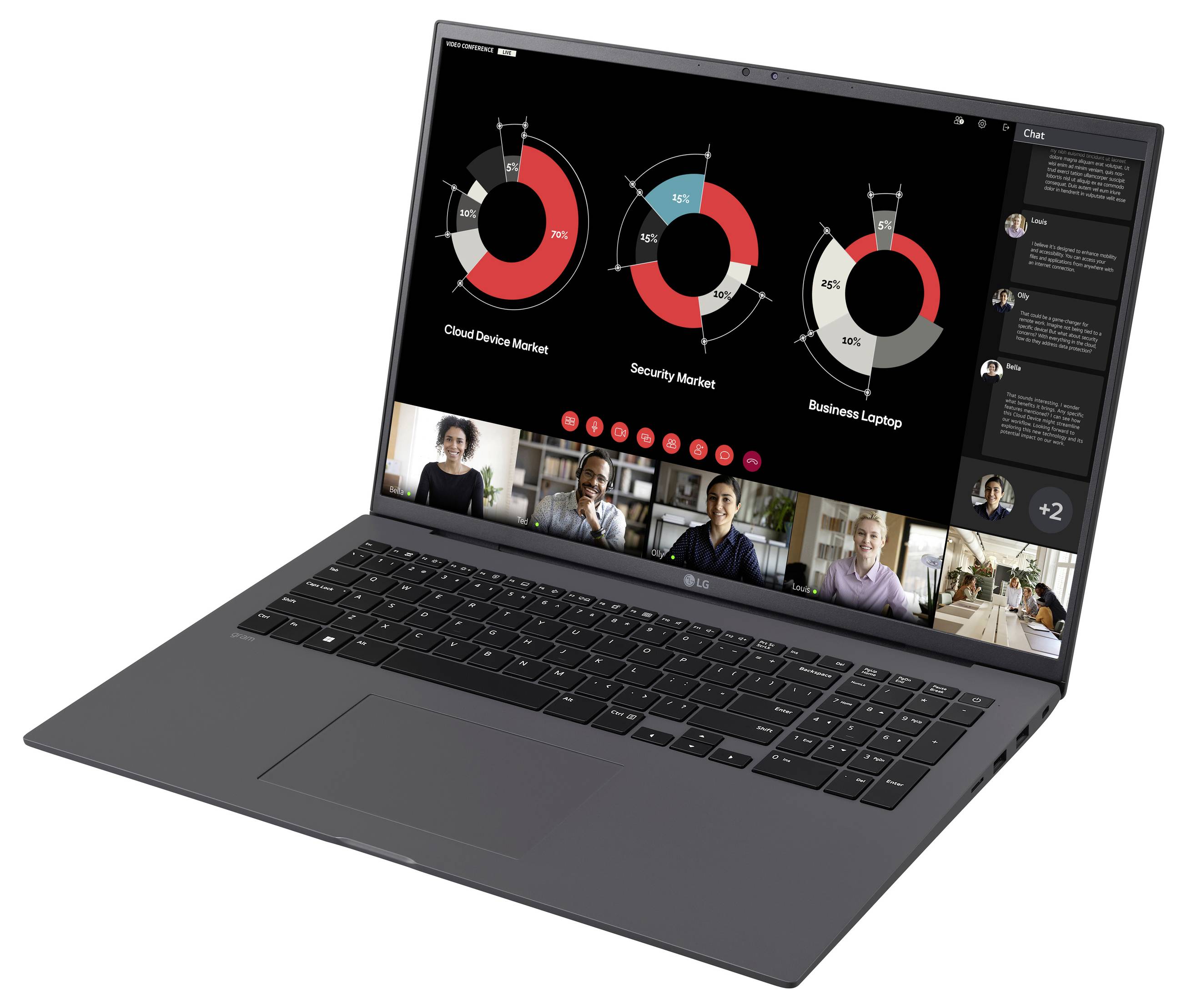 LG Electronics Notebook Thin Client 17ZT90R 43.2 cm (17 Zoll) Intel® Core™ i3 i3-1315U 8 GB RAM 256 GB SSD Grau 17ZT90R-G.AX34G