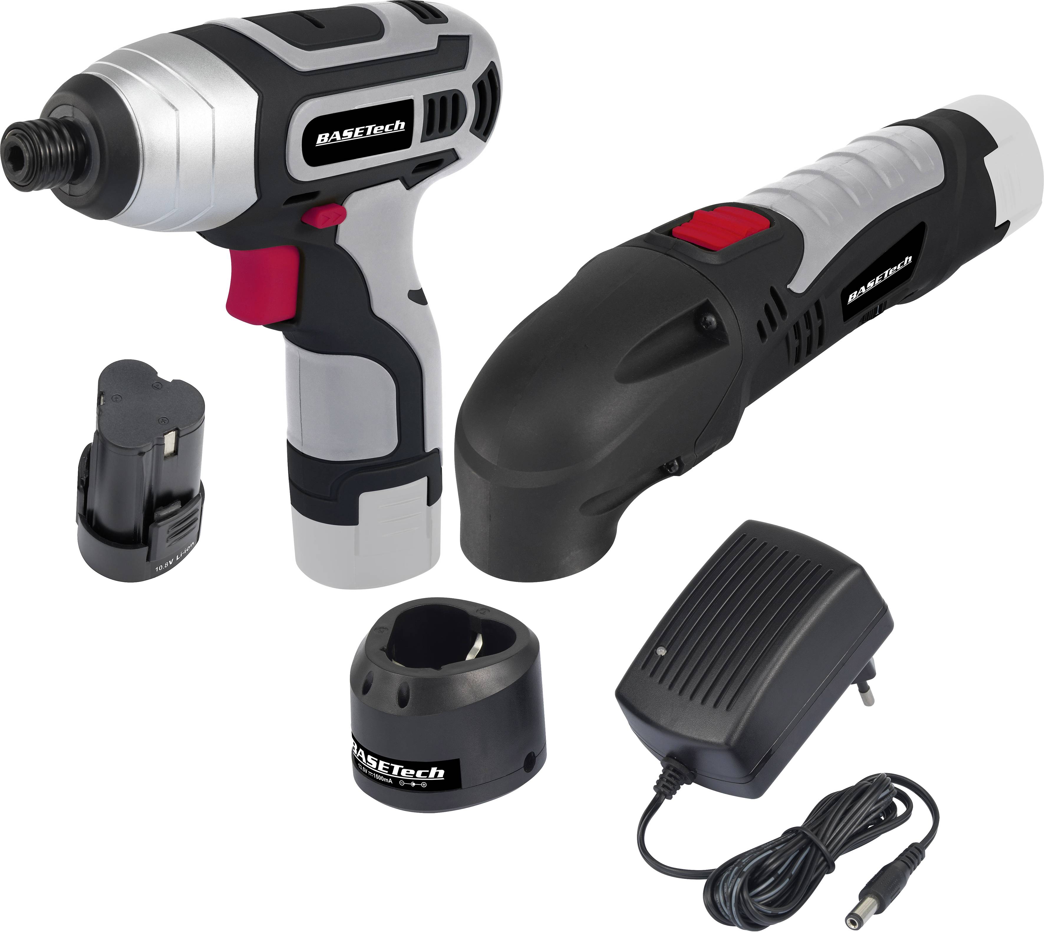 Basetech Vorteils-Set 1664134-1664136-1493004-1761445 Akku-Multifunktionswerkzeug inkl. Akku, inkl. Ladegerät 10.5V 1.5Ah Anzahl