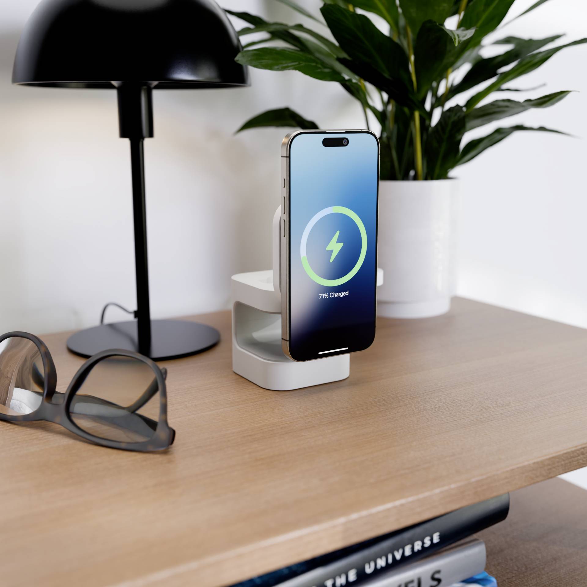 HYPER Induktions-Ladegerät HyperJuice HJ3320WHGL Weiß