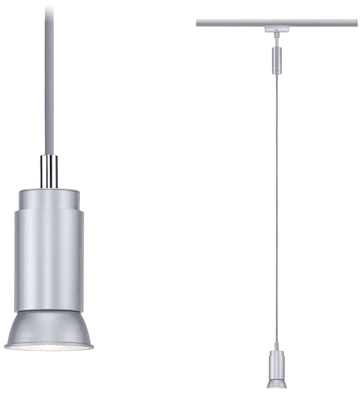 Paulmann Runa Hochvolt-Schienensystem-Leuchte, Pendelleuchte URail GU10 Chrom (matt)