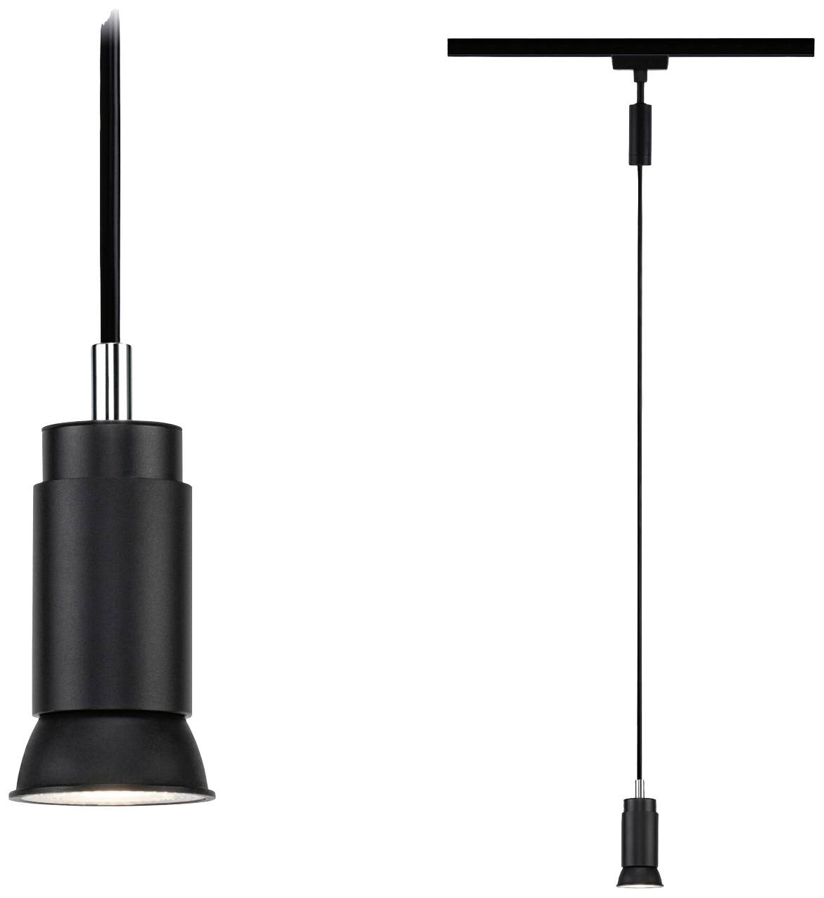 Paulmann Runa Hochvolt-Schienensystem-Leuchte, Pendelleuchte URail GU10 Schwarz (matt)