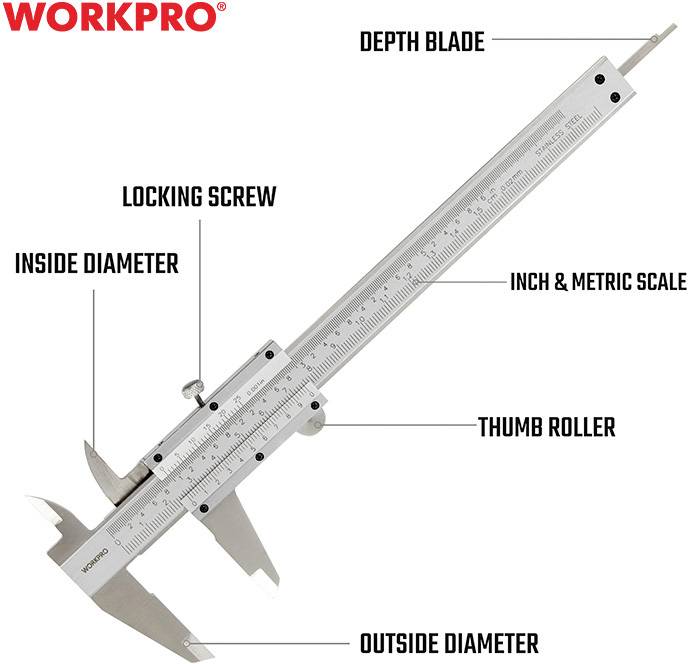 WorkPro WP266003 Universalmessschieber 150mm