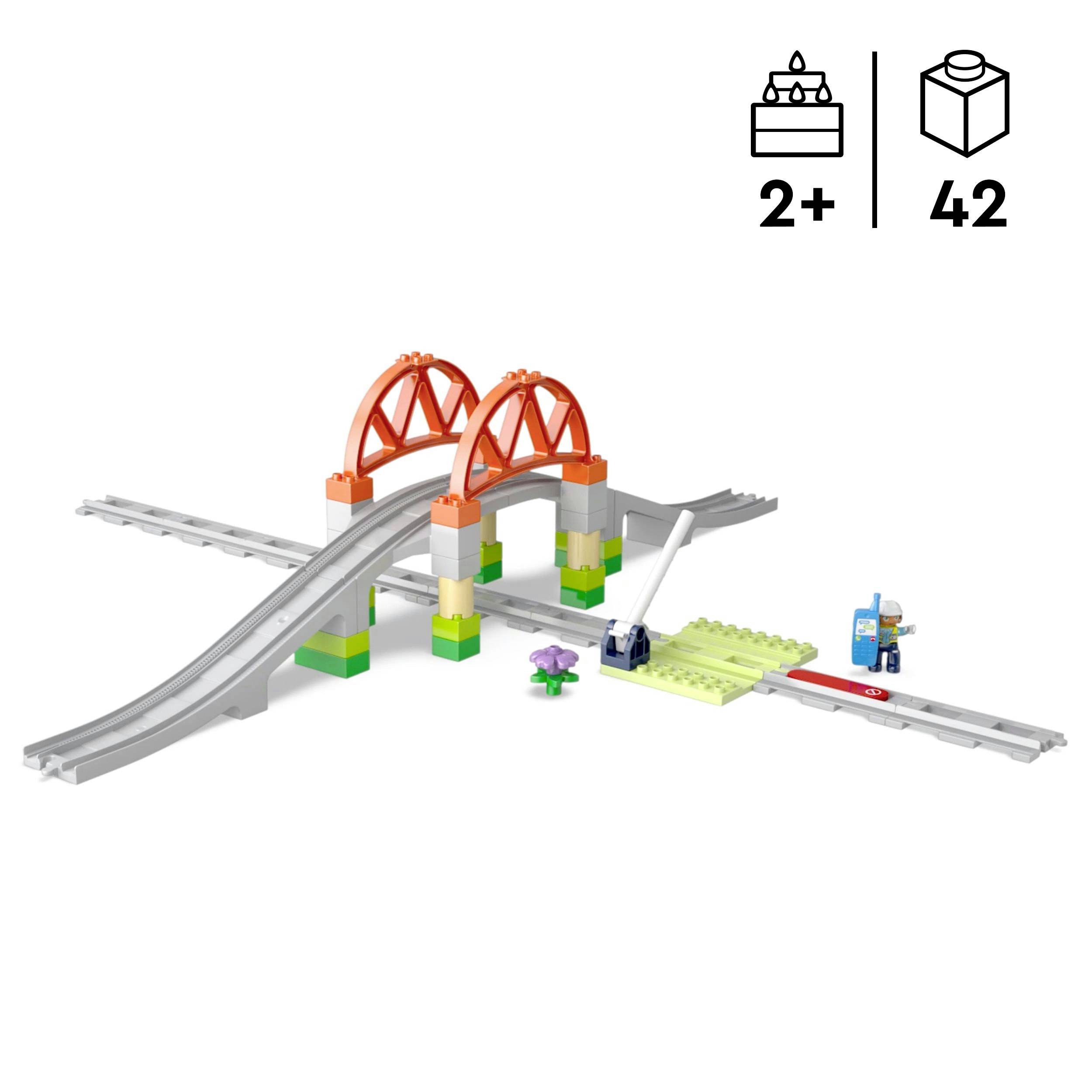 10426 LEGO® DUPLO® Eisenbahnbrücke und Schienen – Erweiterungsset