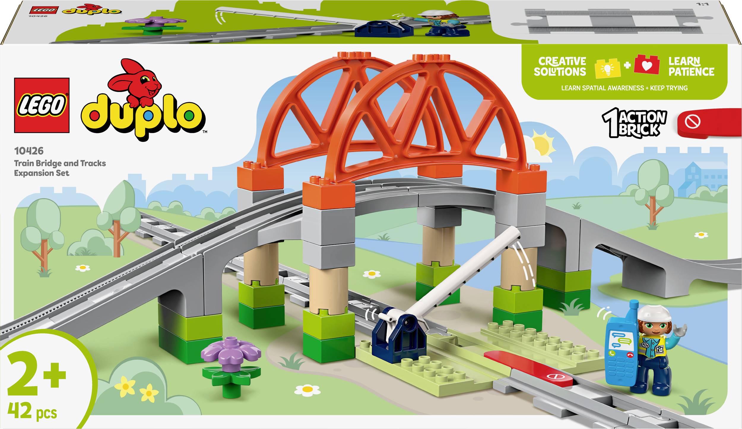 10426 LEGO® DUPLO® Eisenbahnbrücke und Schienen – Erweiterungsset