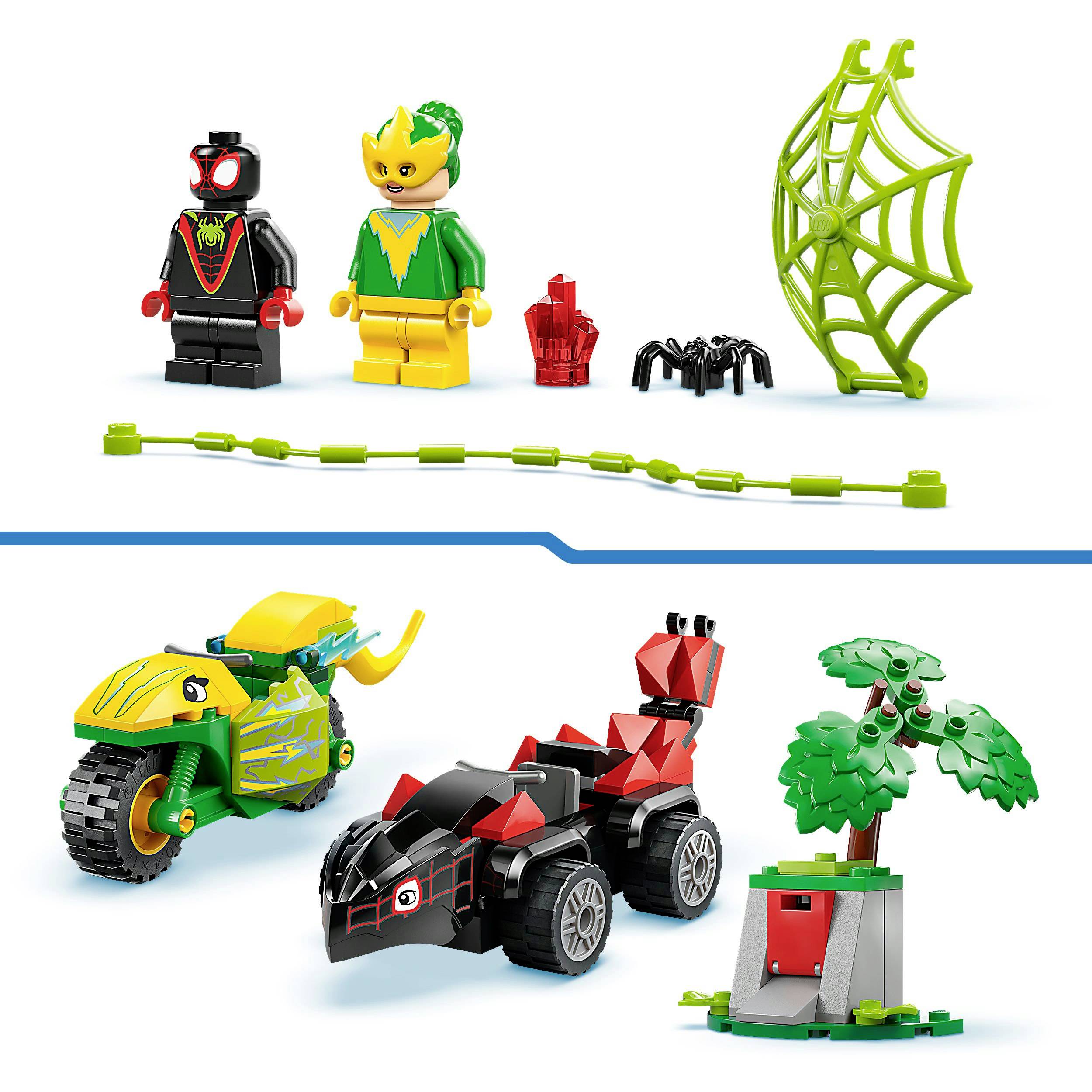 11198 LEGO® MARVEL SUPER HEROES Actionspaß mit Spin und Electro in ihren Dino-Flitzern
