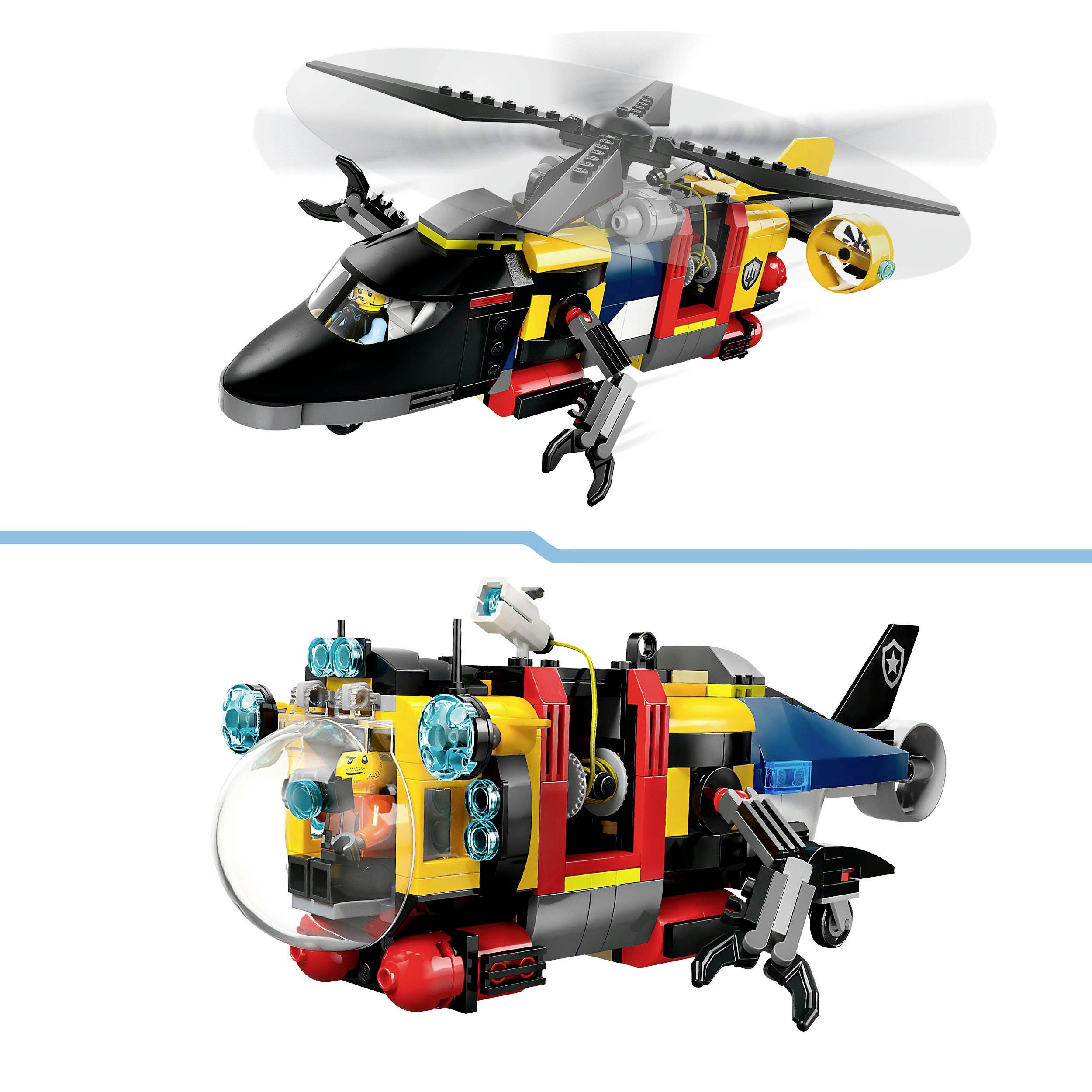 60462 LEGO® CITY Kombinationsset mit Hubschrauber, Löschauto und U-Boot