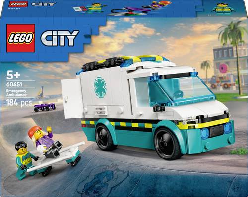 LEGO City 60451 Rettungswagen Bausatz, Mehrfarbig