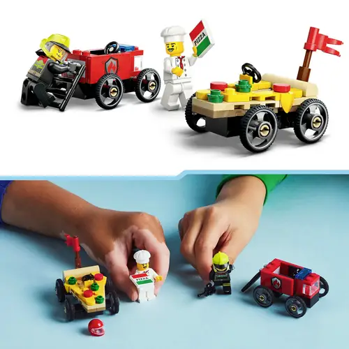 60458 LEGO® CITY Pizzalieferwagen vs. Löschauto 60458 LEGO® CITY Pizzalieferwagen vs. Löschauto