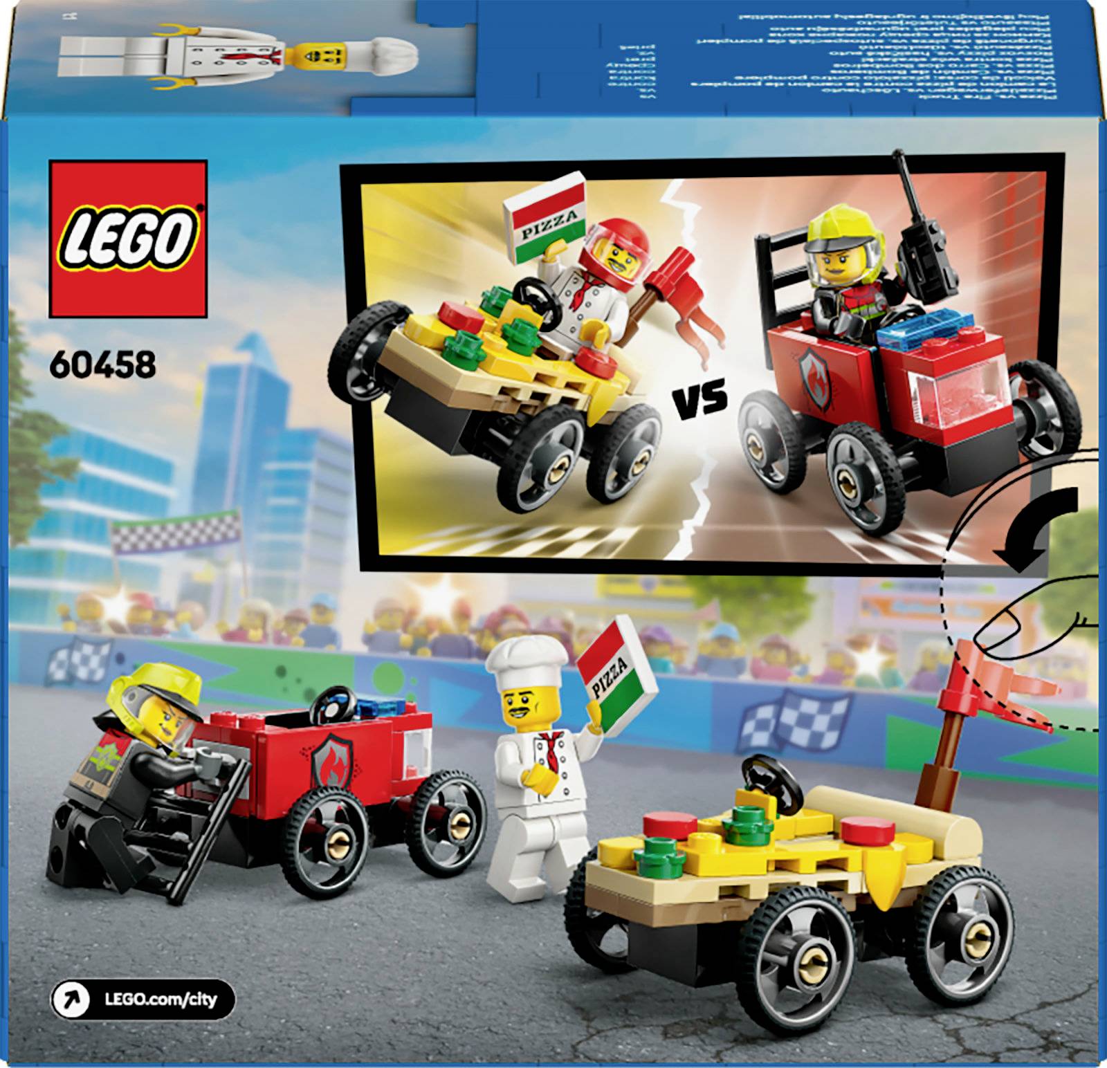 60458 LEGO® CITY Pizzalieferwagen vs. Löschauto